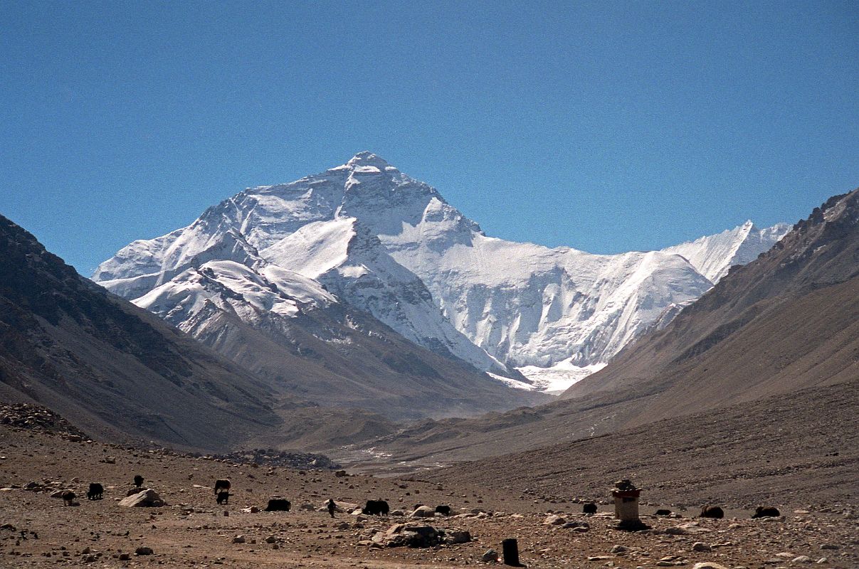 37 Everest North Face In The Morning From Rongbuk Monastery